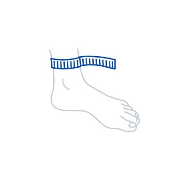 measure your ankle as shown in the diagram