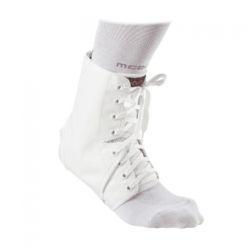 McDavid A101 Laced Ankle Brace with Stays and Removable Inserts (White)