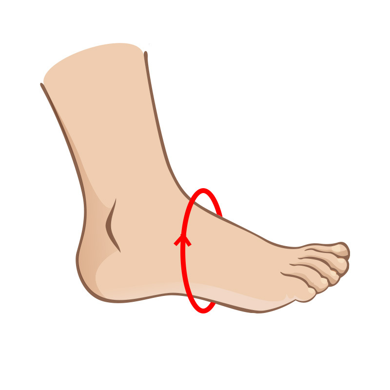 Ankle instep Circumference Diagram