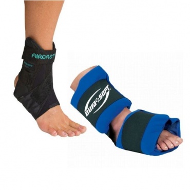 Aircast AirSport Brace and DuraSoft Ice Wrap Ankle Injury Recovery Saver Kit